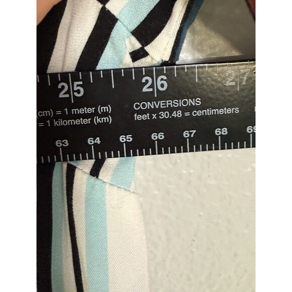 Torrid Midi Stretch Challis Button Shirt Dress Striped Womens Plus Sz 4 (4X /26) - Picture 15 of 16